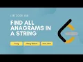 Find All Anagrams in a String Leetcode 438 String Sliding Window Hash Table Java