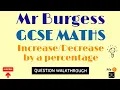 GCSE Maths - by a percentage