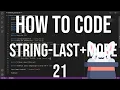 how to code racket - 21 string-last string-rest string-remove-last formalize