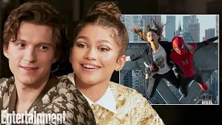 Tom Holland Zendaya Break Down Spider-Man No Way Home with Jacob Batalon Entertainment Weekly