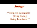 Strings Data Type in Python Part 3 - Python for beginners Class 12