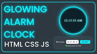 How to Make Animated Alarm Clock with Alarm Feature JavaScript Project