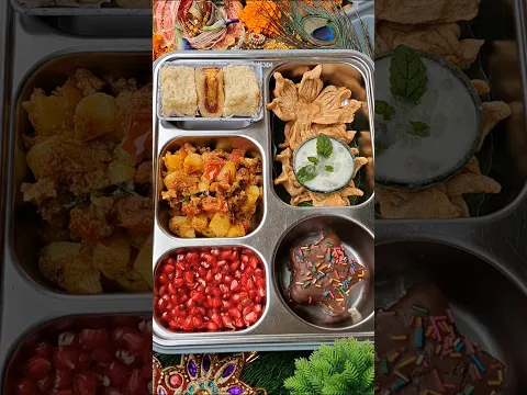 😱Aj janmastmi me pack kiye kanha🥰special lunch box #Happy Janmastmi🥳 #shorts @cookingwithfun45