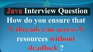 How do you ensure that N threads can access N resources without deadlock