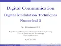 Digital Modulation Techniques Numerical 5 on BFSK