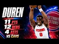 Jalen Duren 11 pts 12 rebs 4 asts vs Cavs 2026 PO G1