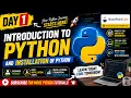 Day 1 Introduction to Programming and Python Python Tutorial for Beginners