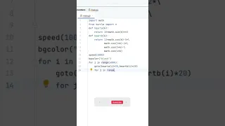 Heart Shape Pattern Turtle Graphics Design using Python