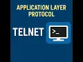Application Layer Protocol - Telnet Wireless Technologies for IOT SNS Institutions