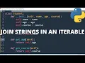 How to Join Strings in an iterable in python