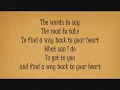 BACKSTREET BOYS - Back To Your Heart [Lyrics]