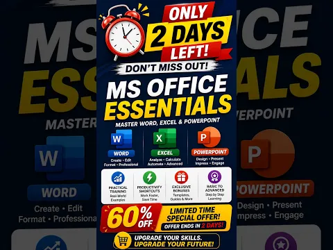 Only 2 Days Left to Get 60 Percent Off MS Office Course