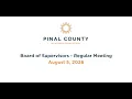Pinal County Board of Supervisors - Regular Meeting August 5 2026