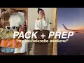 Pack with me bachelorette weekend prepping for vacation pre-trip glow up