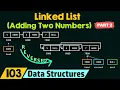Adding Two Numbers using Linked Lists - Part 2