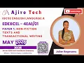 Edexcel IGCSE English Language A Paper 1 Non-Fiction Texts Transactional Writing May 2026
