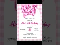 Pink Let s Go Party Birt ay Invitation
