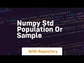 numpy std population or sample