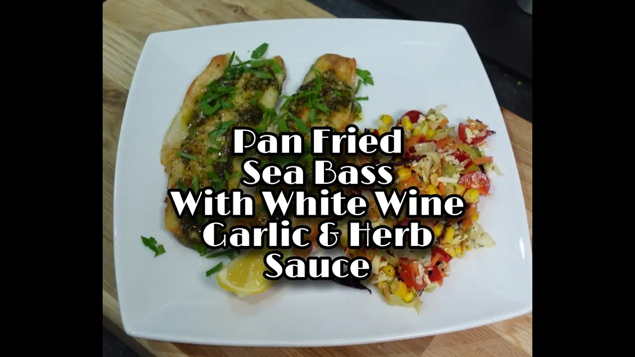 Pan Fried Sea Bass| White Wine Garlic Sauce | Cook With Me | The Urban Cook