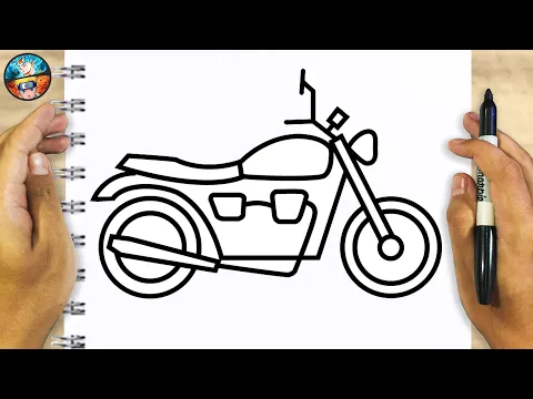 Download MP3 Como Dibujar una MOTO fácil paso a paso | dibujos para dibujar | Drawing a Motorcycle step by step