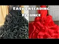 DIY EASY CASCADING FLOUNCE RUFFLES DRESS TUTORIAL STEP BY STEP TUTORIAL