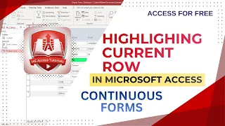 Highlight Active Row in Microsoft Access Continuous Forms Conditional Formatting Tutorial
