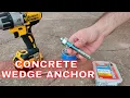 Concrete Wedge Anchor Installation HANDYBROS