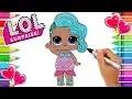 Splash Queen LOL Surprise Coloring Page Glitter Series LOL Doll Coloring Book Printable
