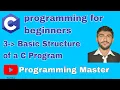 Basic Structure of the C Program C programming tutorial 3