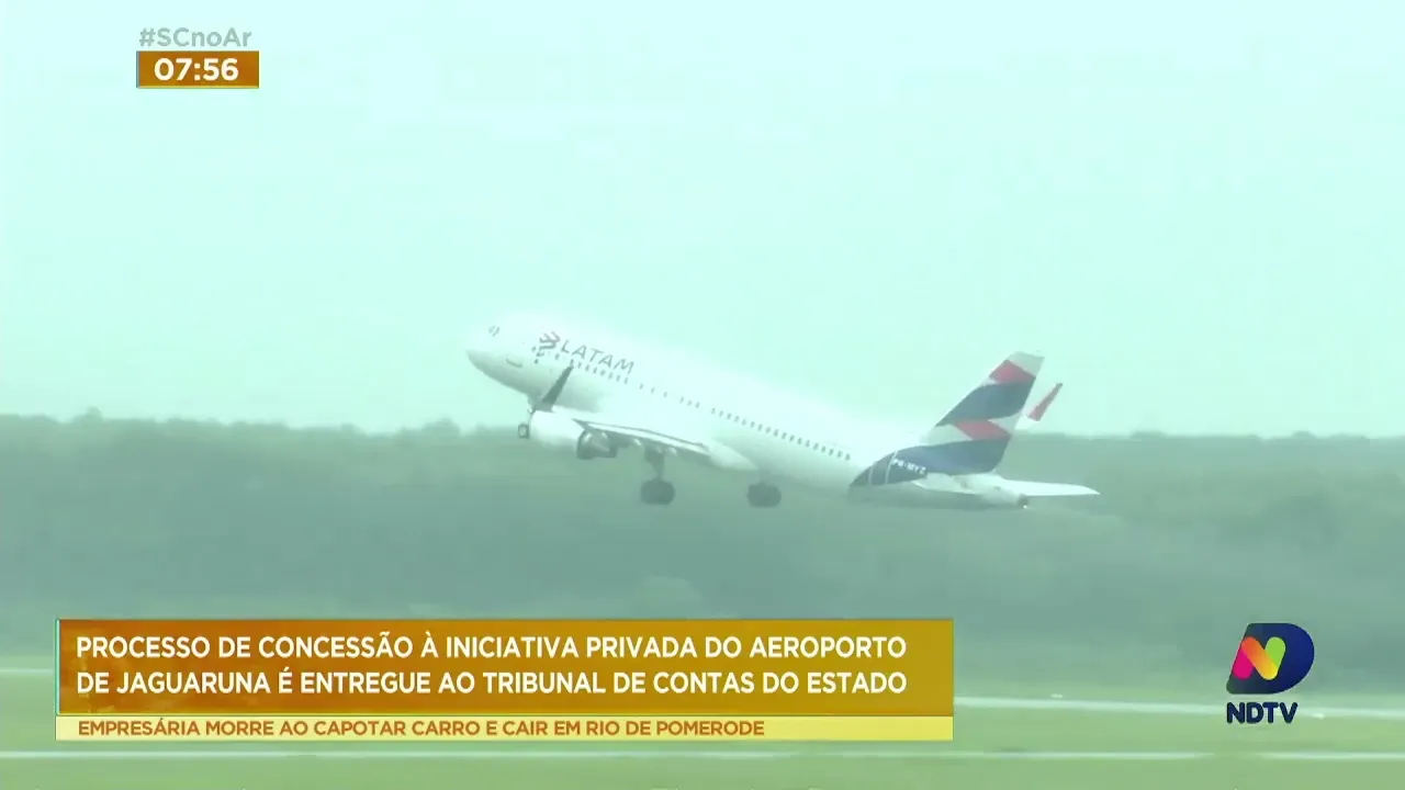 TCE recebe o processo de concessão do aeroporto de Jaguaruna à iniciativa privada