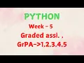 Python week 5 GA and GrPA solutions