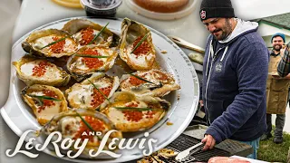 Michelin Chefs Cook Texas Farmed Oysters with LeRoy and Lewis