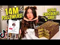 We reached 14M on TikTok I made a Dubai chocolate cake