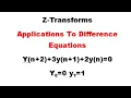 Applications To Difference Equations Z Transforms - Problem 8