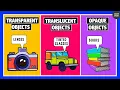 Transparent Objects Translucent Objects and Opaque Objects Physics