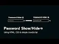 HTML Password Easy Tutorial for Web Forms