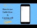 How to use TableView with Xcode 9 0 Swift 4 0