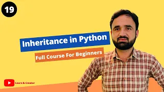 Inheritance in Python Python Tutorial for Beginners-Lecture