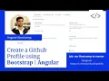 Create a GitHub Profile using bootstrap Angular Bootcamp Github API Login
