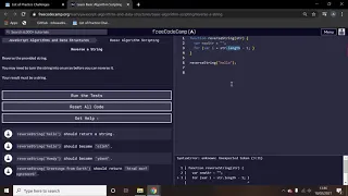 Javascript Beginner Tutorial Microverse Practice coding challenges - Reversing a String