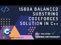 1569A Balanced Substring Codeforces solution in c balanced substring codeforces solution