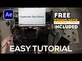 How To Create Typewriter Effect in After Effects FREE Typewriter Sound Effect Pack Easy Tutorial