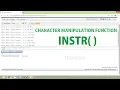 Oracle Tutorial - Character Manipulation Function INSTR