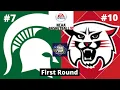 #7 Michigan State vs #10 Davidson - NCAA Basketball 10 Simulation!