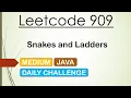 Leetcode 909 Snakes and Ladders Java