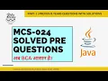 MCS-024 Previous Years Question Solution Mcs 24 Previous Questions and answers