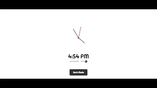 Interactive Clock with Dark Light Mode HTML CSS JS