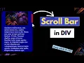 Awesome Scroll Bar in a Div using HTML CSS