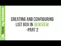 Creating and Configuring List Box in QlikView 2