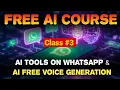Free AI Course in Urdu Class 3 AI Tools on WhatsApp AI Voice Generation
